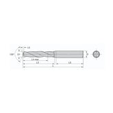 Solid carbide VBM, stainless steel drill bit, 8XD, without coolant D13.2~17 - Makotools Industrial Supply Tools for Metal Cutting